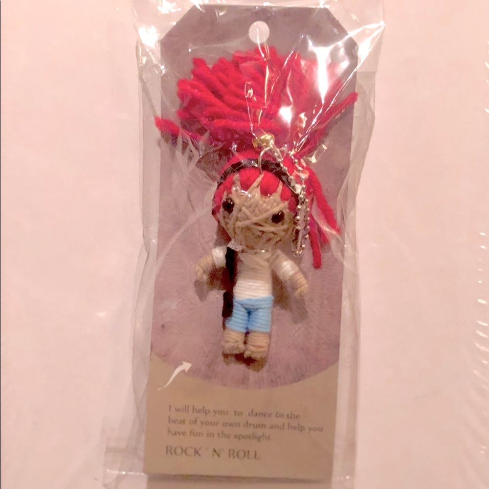 Cute Rock'n'Roll Voodoo doll keychain✨